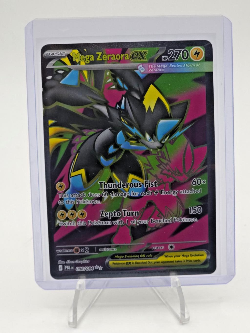 Mega Zeraora ex 098/084 Me05: Pitch Black Holo