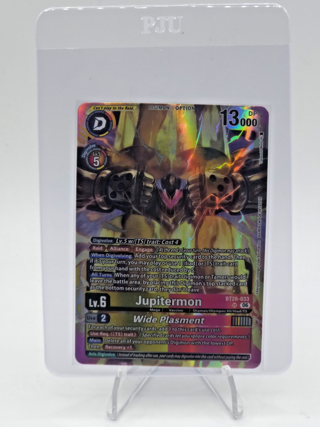 Jupitermon   Wide Plasmet BT26-033 SR Super Rare Timeless Bonds Digimon Foil NM
