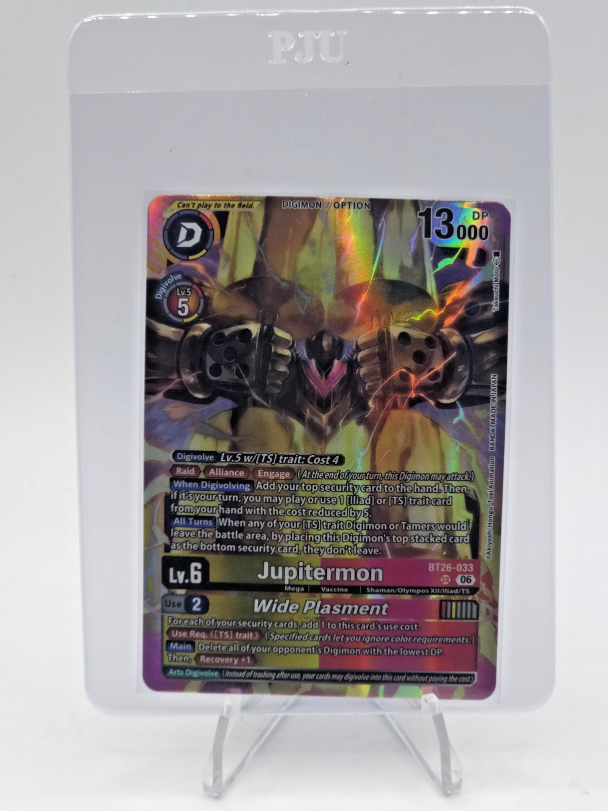 Jupitermon   Wide Plasmet BT26-033 SR Super Rare Timeless Bonds Digimon Foil NM