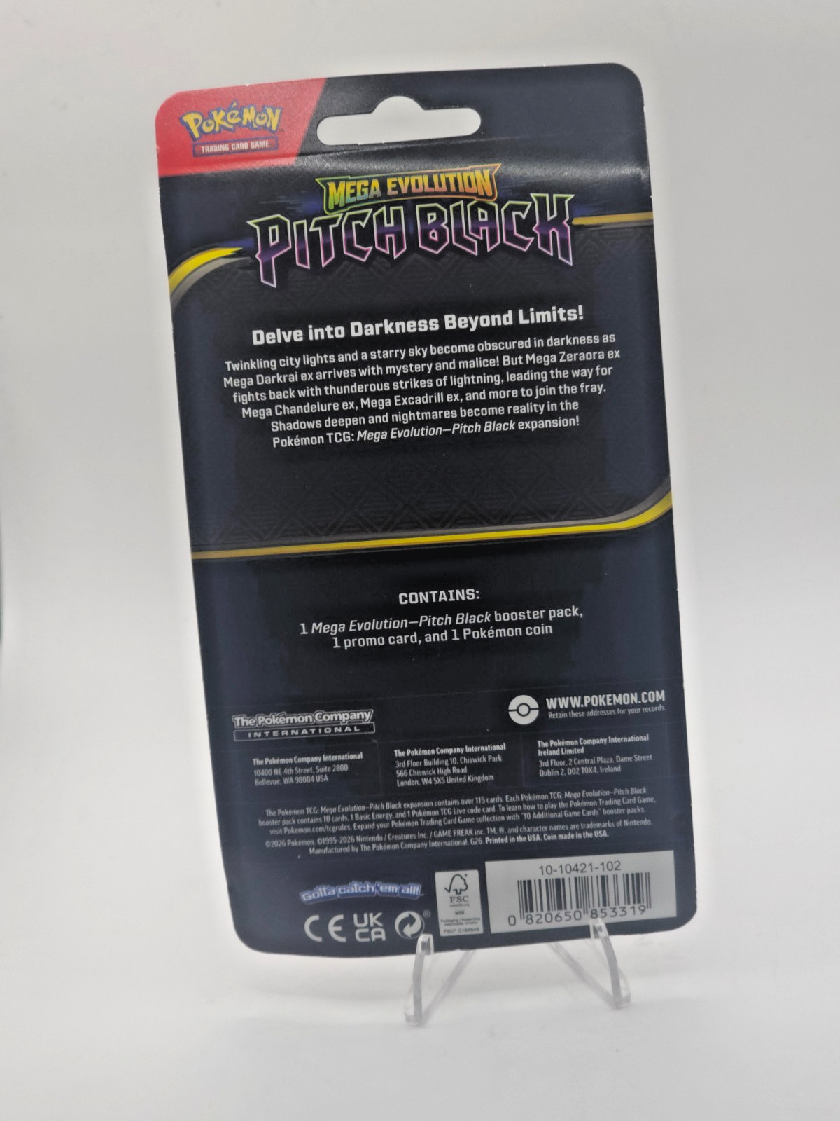 Pokémon TCG: Mega Evolution: Pitch Black: Checklane Blister
