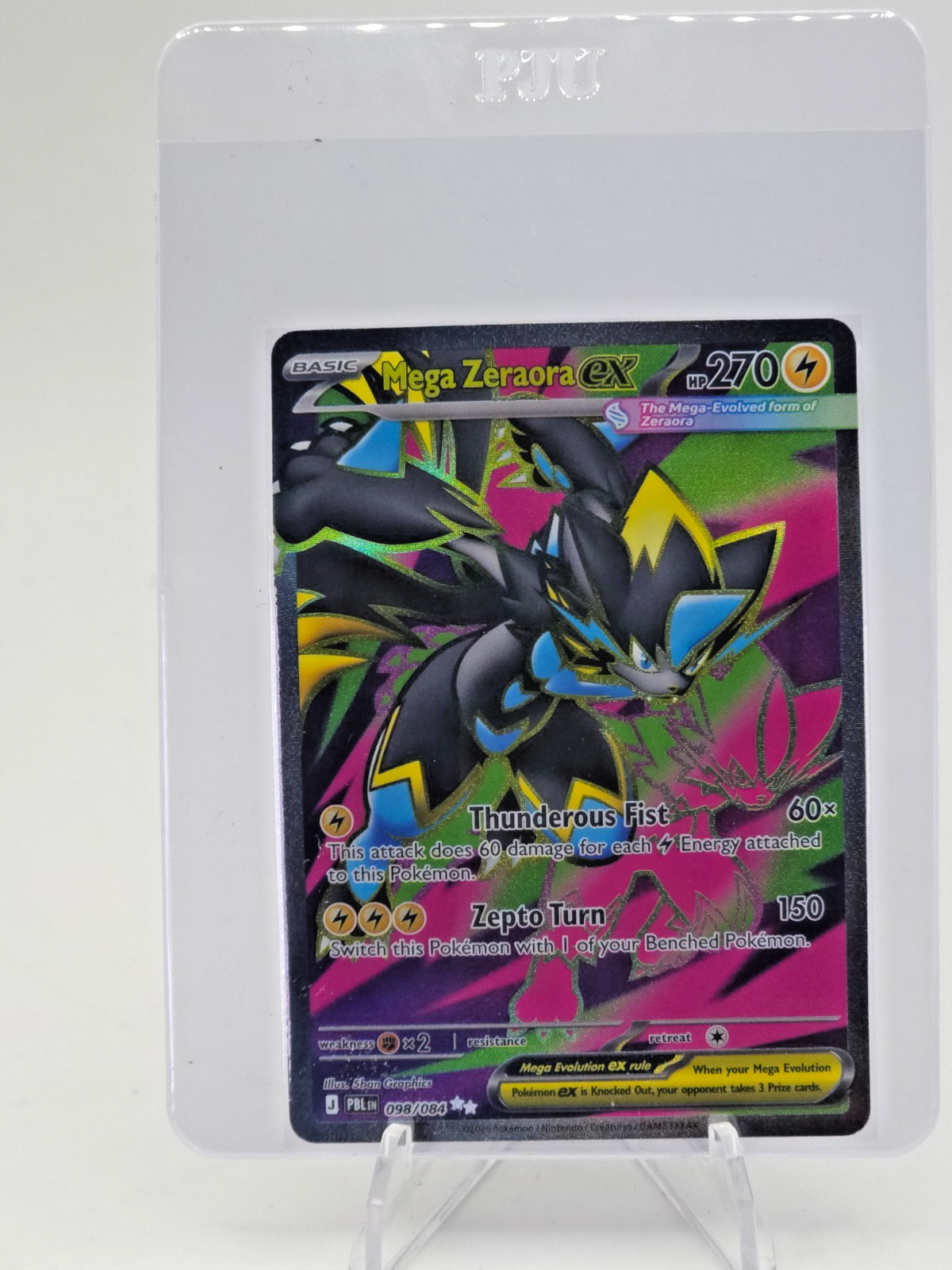 Mega Zeraora ex 098/084 Me05: Pitch Black Holo