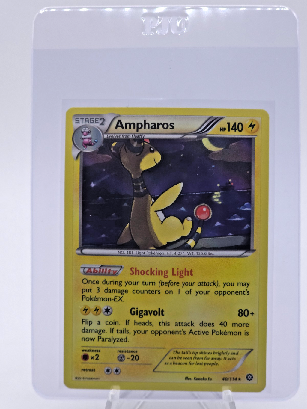 Ampharos 40/114 XY - Steam Siege Holo