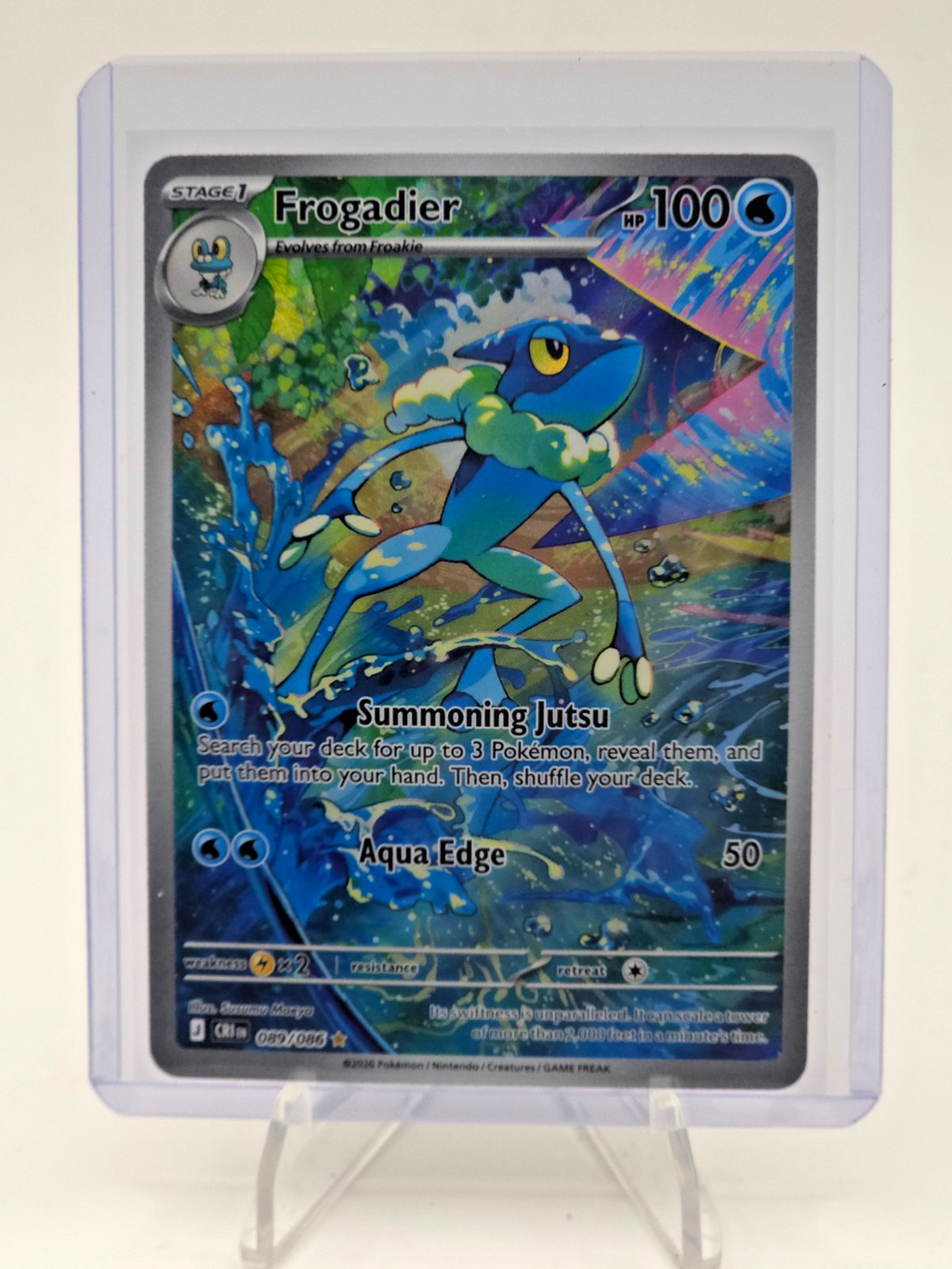 Frogadier 89/86 Chaos Rising Illustration Rare Pokemon Card Near Mint