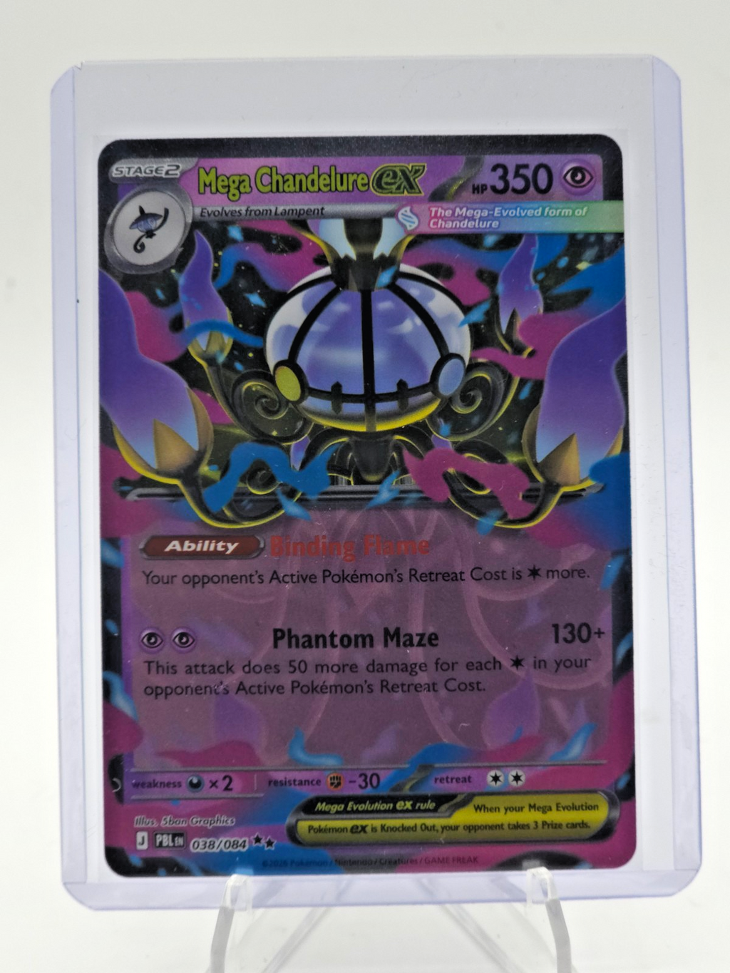 Mega Chandelure ex 038/084 Me05: Pitch Black Holo