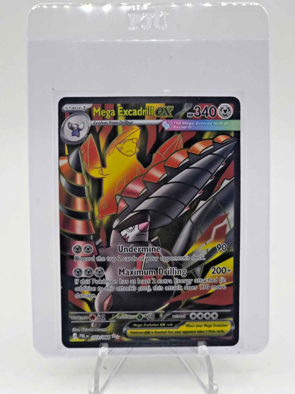 Mega Excadrill ex 103/084 Me05: Pitch Black Holo