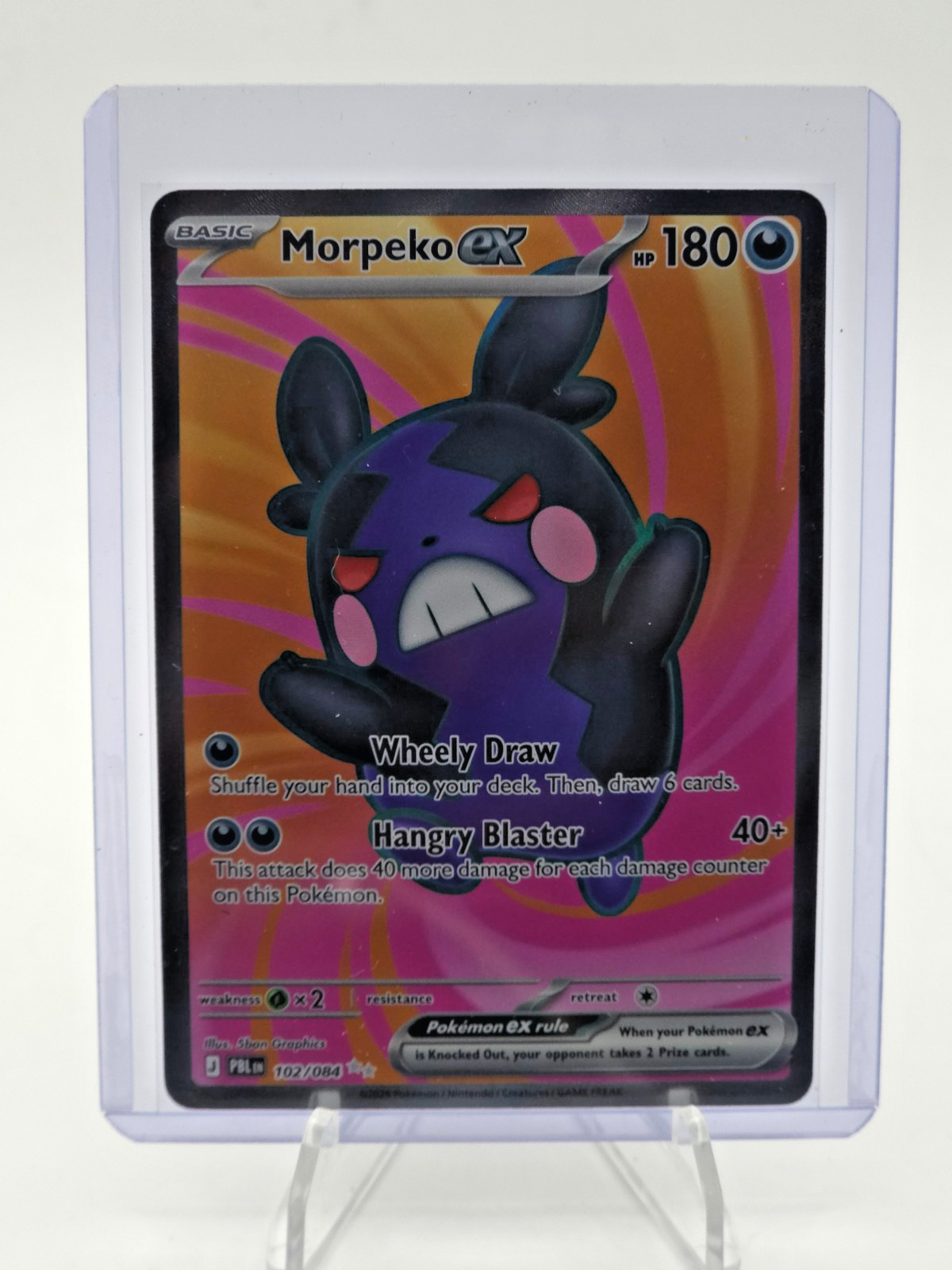 Morpeko ex 102/084 Me05: Pitch Black Holo