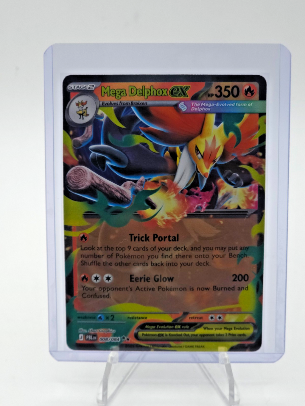Mega Delphox ex 008/084 Me05: Pitch Black Holo