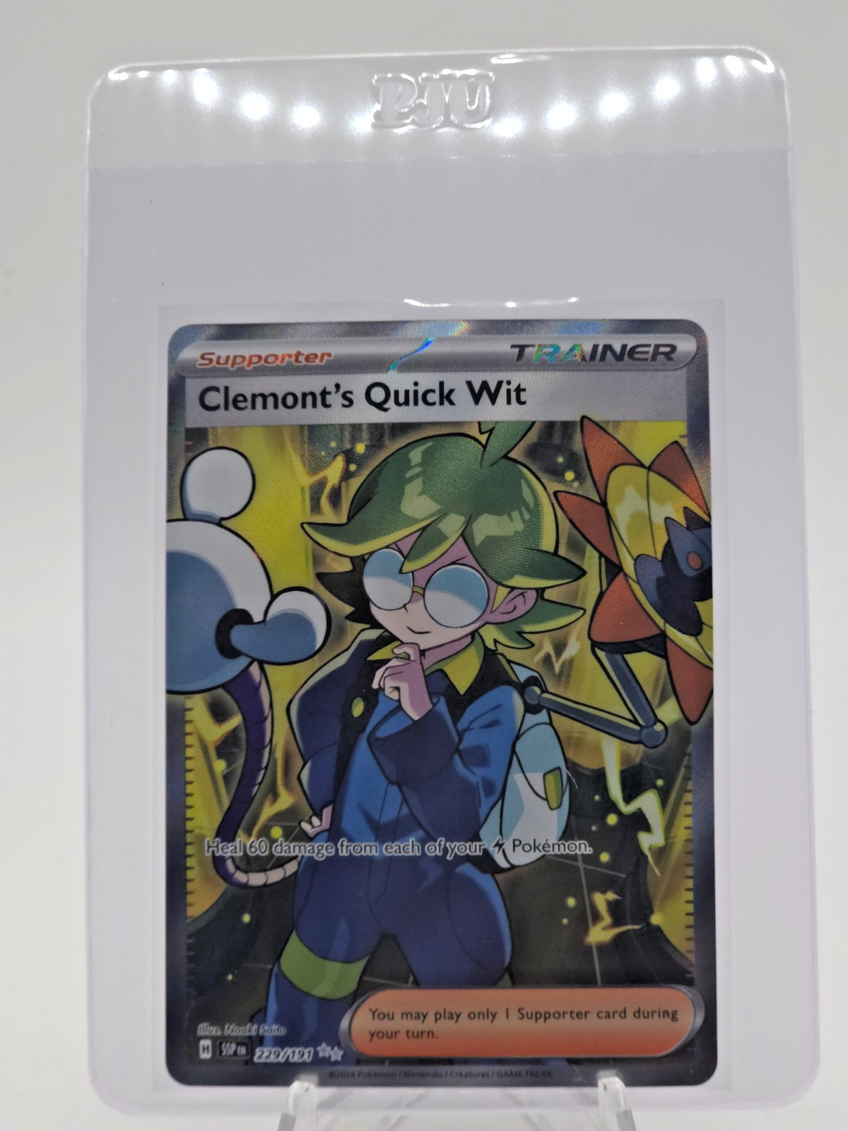 Clemont's Quick Wit 229/191 Sv08: Surging Sparks Holo