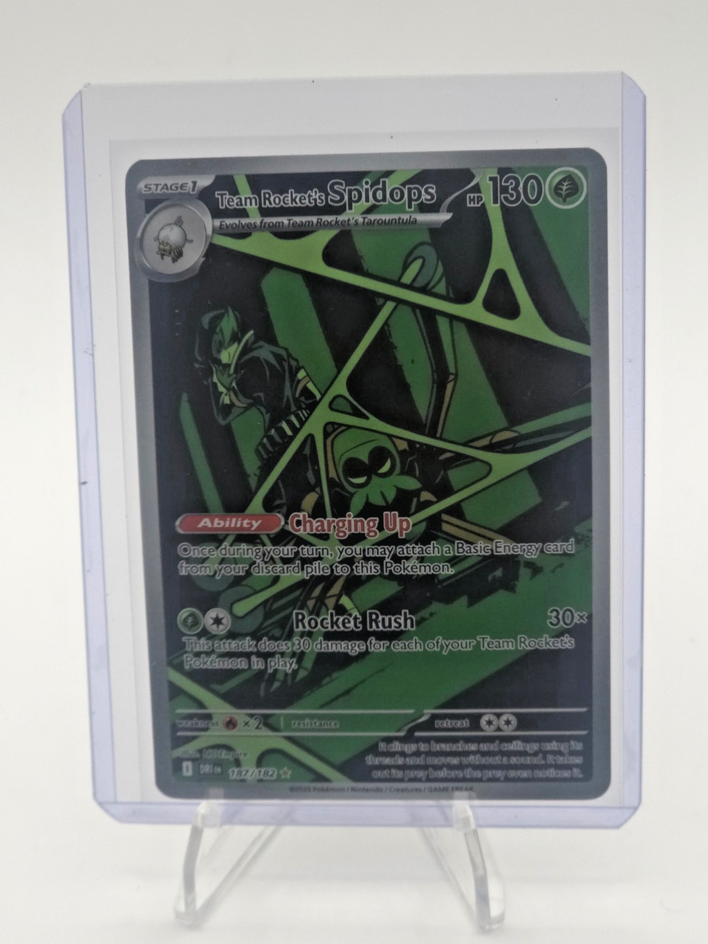 Team Rocket's Spidops 187/182 Sv10: Destined Rivals Holo