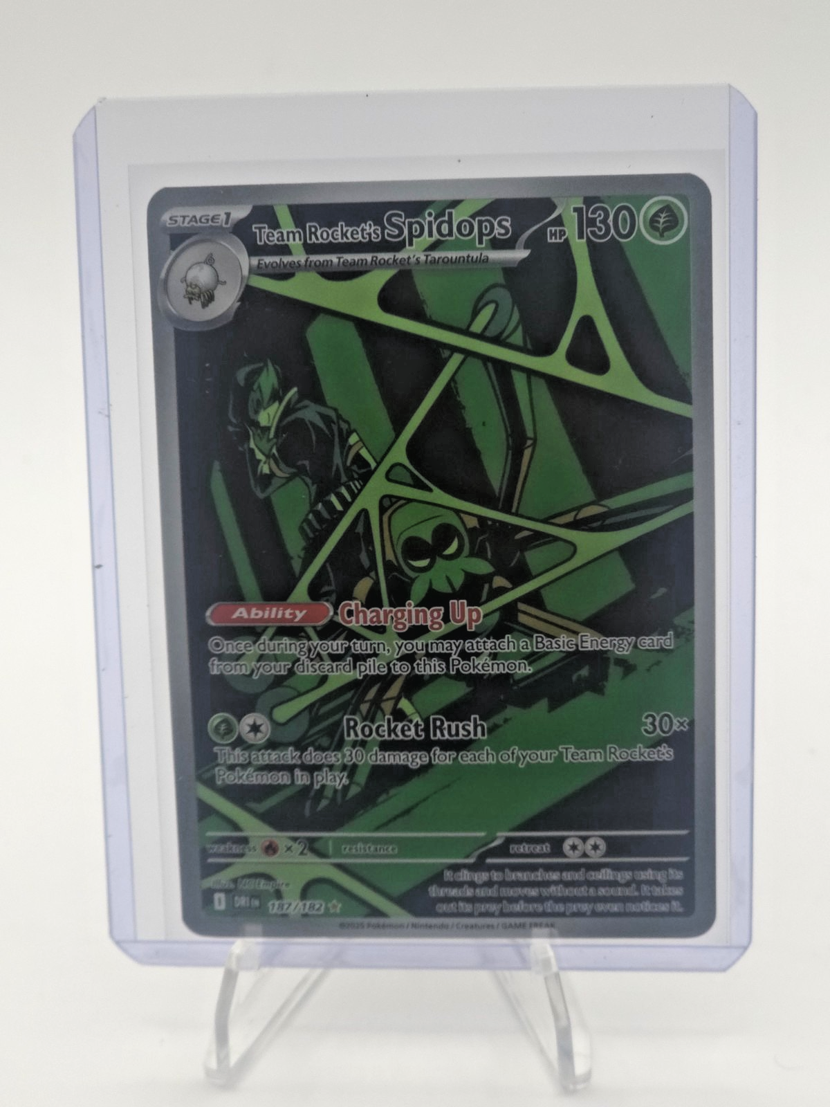 Team Rocket's Spidops 187/182 Sv10: Destined Rivals Holo