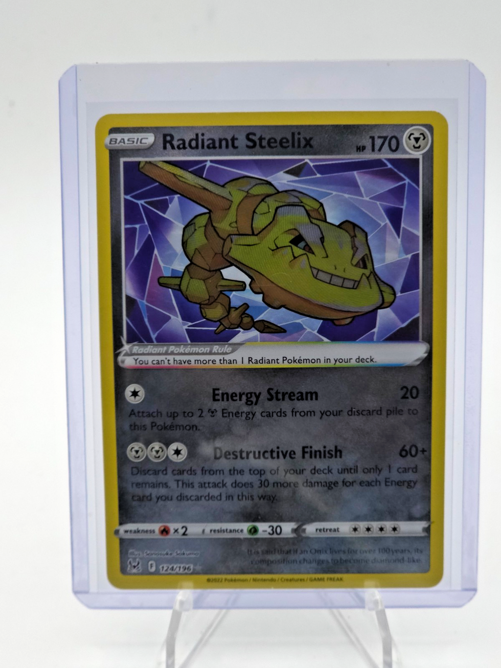 Radiant Steelix 124/196 Swsh11: Lost Origin Holo