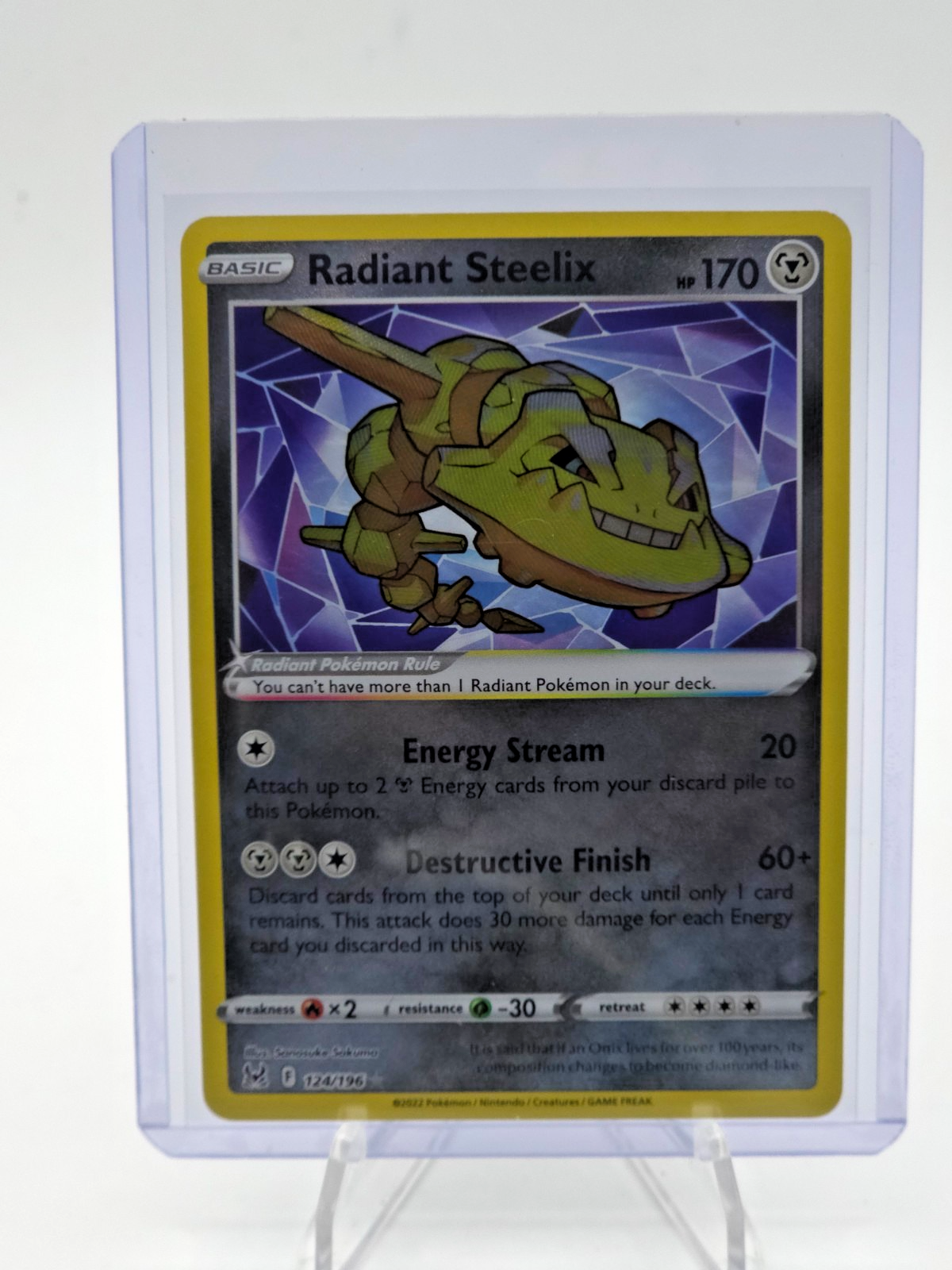 Radiant Steelix 124/196 Swsh11: Lost Origin Holo