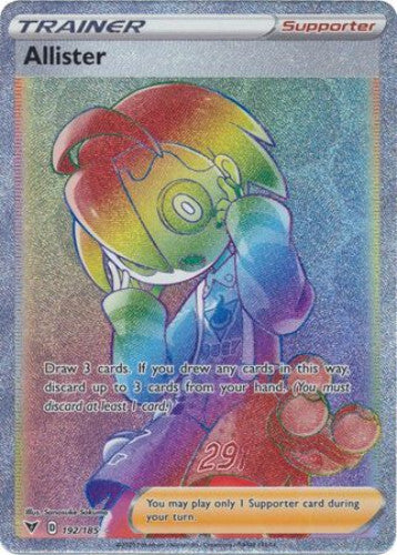 Allister (Secret) 192/185 Swsh04: Vivid Voltage Holo