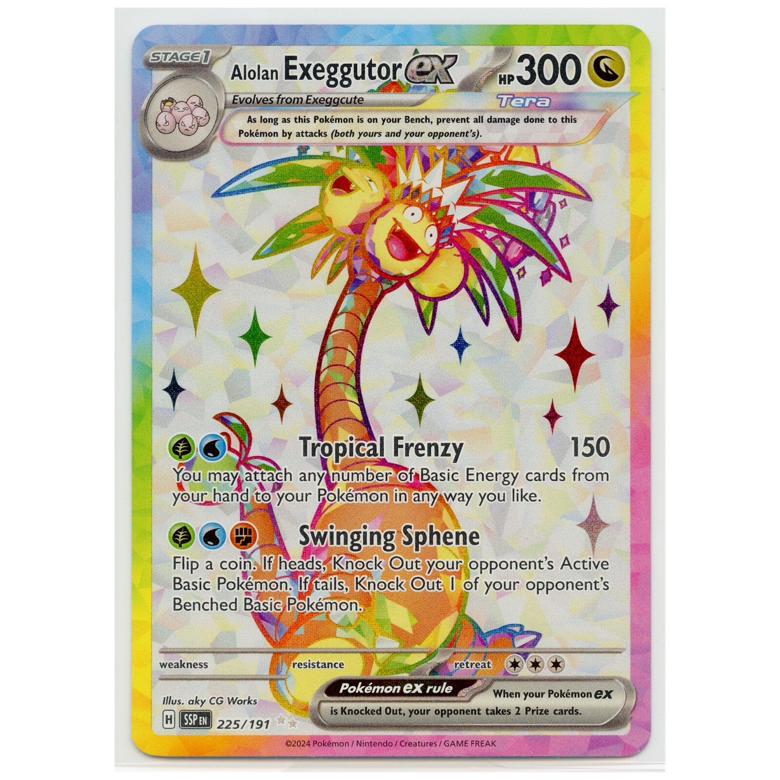 Alolan Exeggutor ex 225/191 Sv08: Surging Sparks Holo