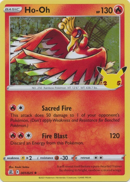 Ho-Oh 001/025 Celebrations Holo