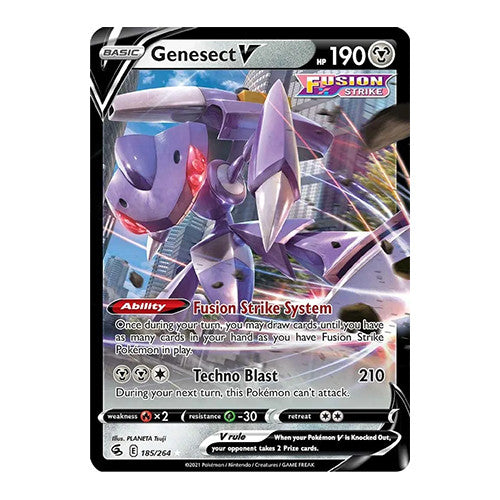 Genesect V 185/264 Swsh08: Fusion Strike Holo